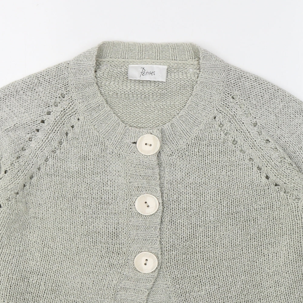 BHS Womens Grey Round Neck  Acrylic Pullover Jumper Size 12