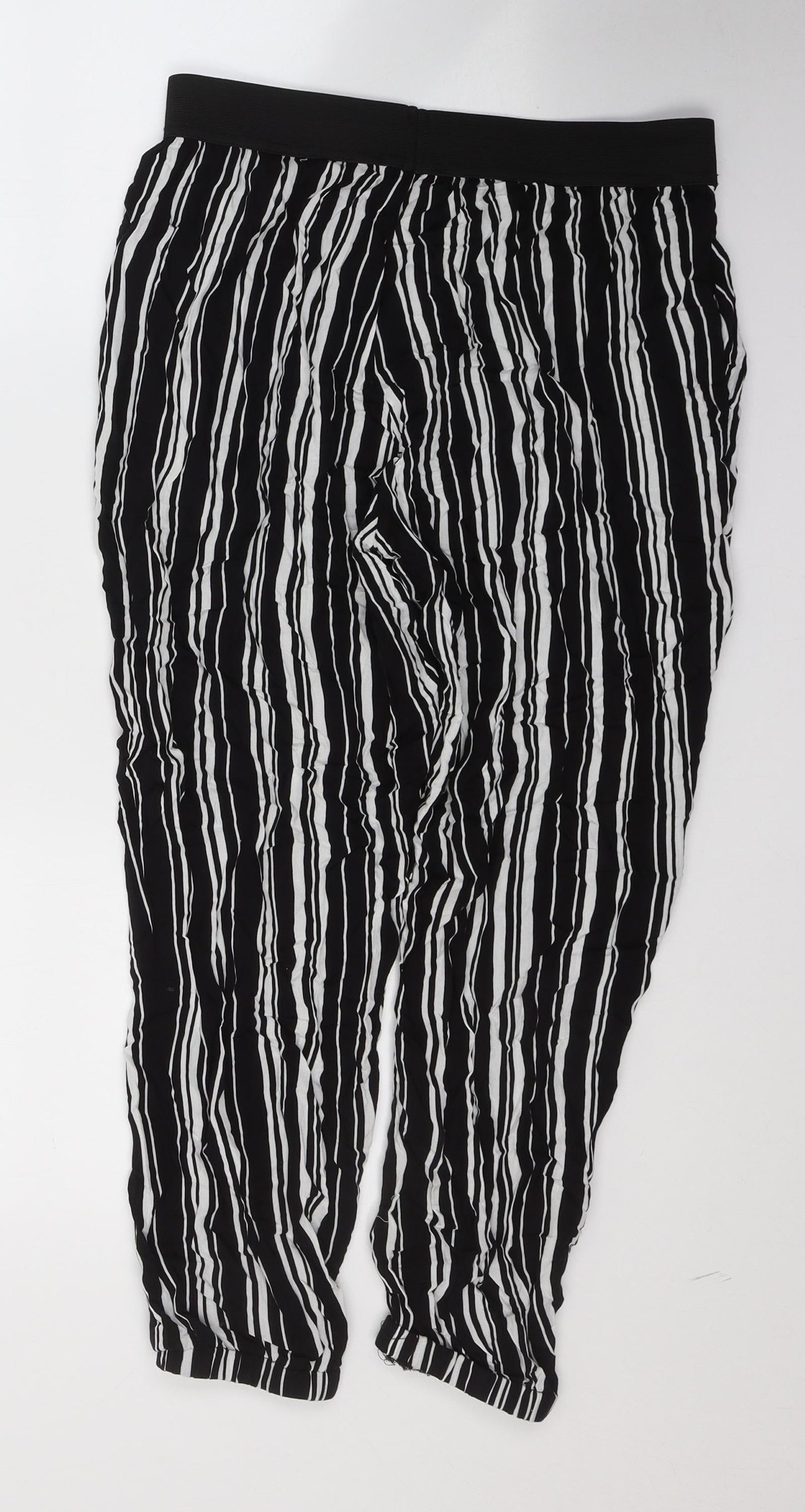 Womens UK Size 12 Selected Regular Fit Cropped Black Trousers