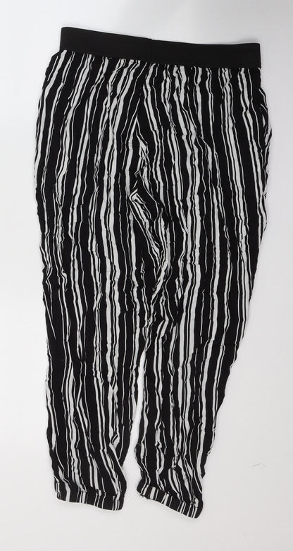 Womens UK Size 12 Selected Regular Fit Cropped Black Trousers