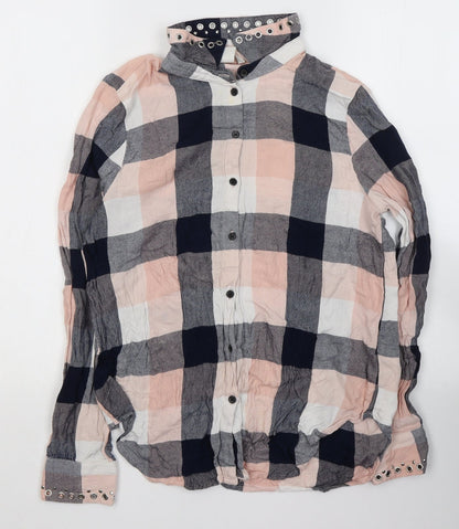 Womens UK Size 8 H&M Multicoloured Jersey Button-Up