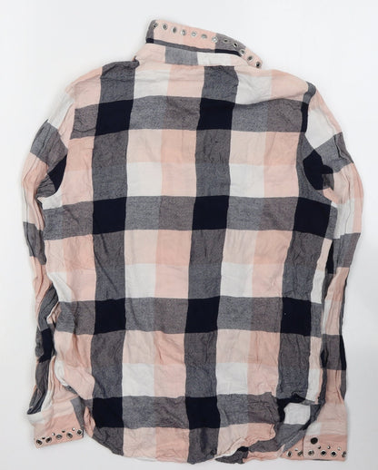 Womens UK Size 8 H&M Multicoloured Jersey Button-Up