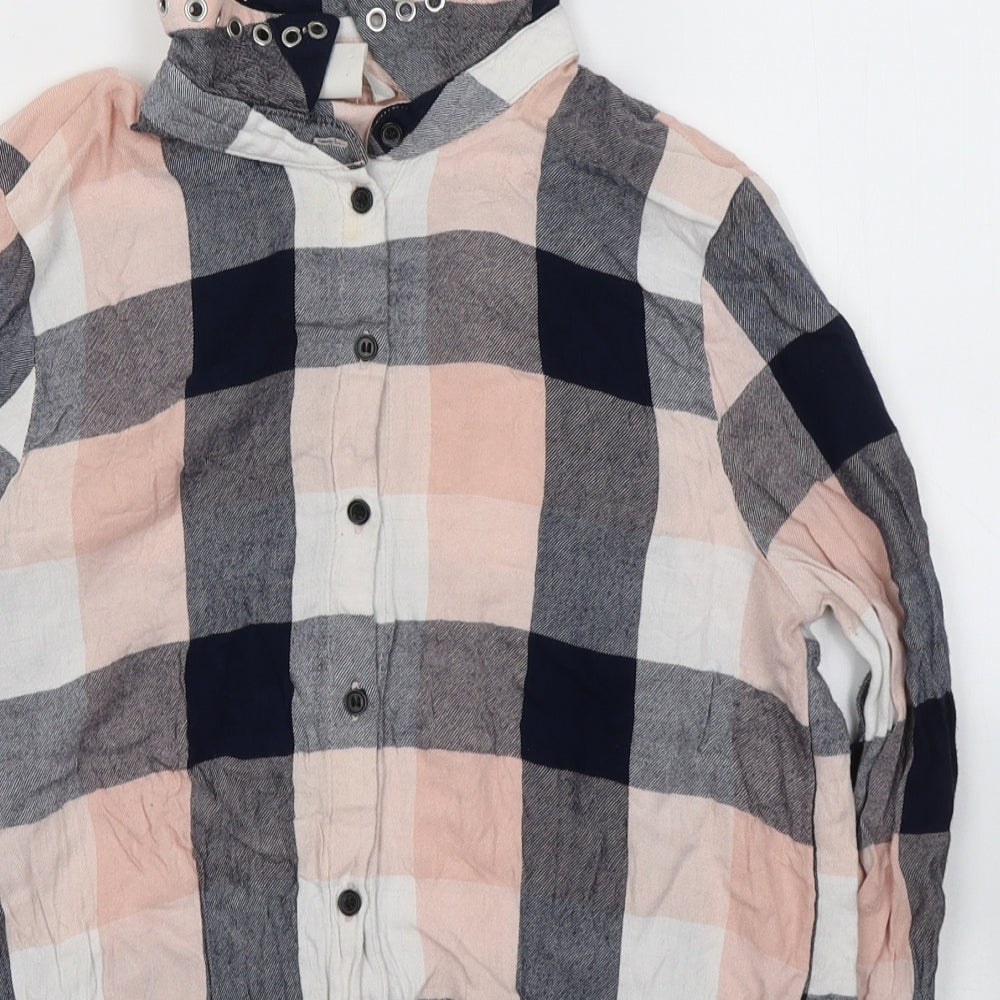 Womens UK Size 8 H&M Multicoloured Jersey Button-Up