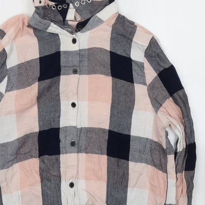 Womens UK Size 8 H&M Multicoloured Jersey Button-Up