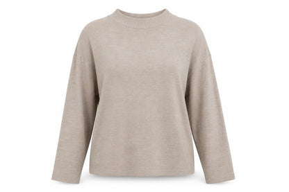 H&M Womens Beige High Neck  Polyester Pullover Jumper Size S