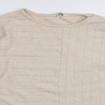Nutmeg Womens Ivory Round Neck  Polyester Pullover Jumper Size 12