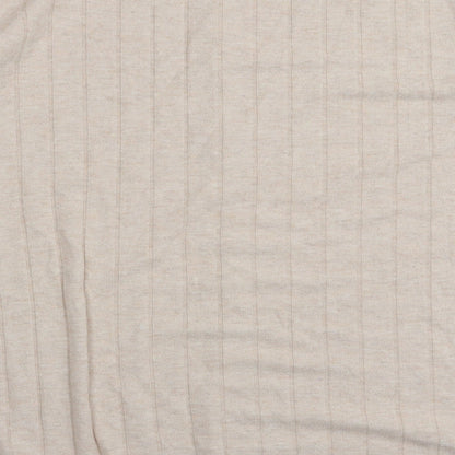 Nutmeg Womens Ivory Round Neck  Polyester Pullover Jumper Size 12