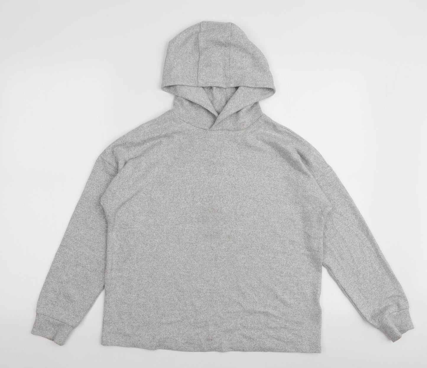 Marks and Spencer Girls Grey  Viscose Pullover Hoodie Size 11-12 Years  Pullover