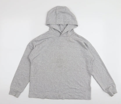 Marks and Spencer Girls Grey  Viscose Pullover Hoodie Size 11-12 Years  Pullover