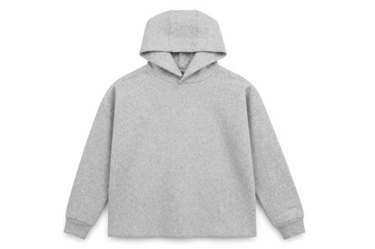 Front view of Marks & Spencer girls’ grey viscose pullover hoodie, size 11-12, years pullover