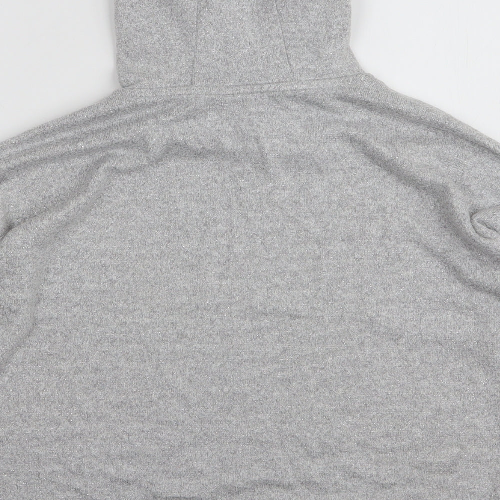Marks and Spencer Girls Grey  Viscose Pullover Hoodie Size 11-12 Years  Pullover