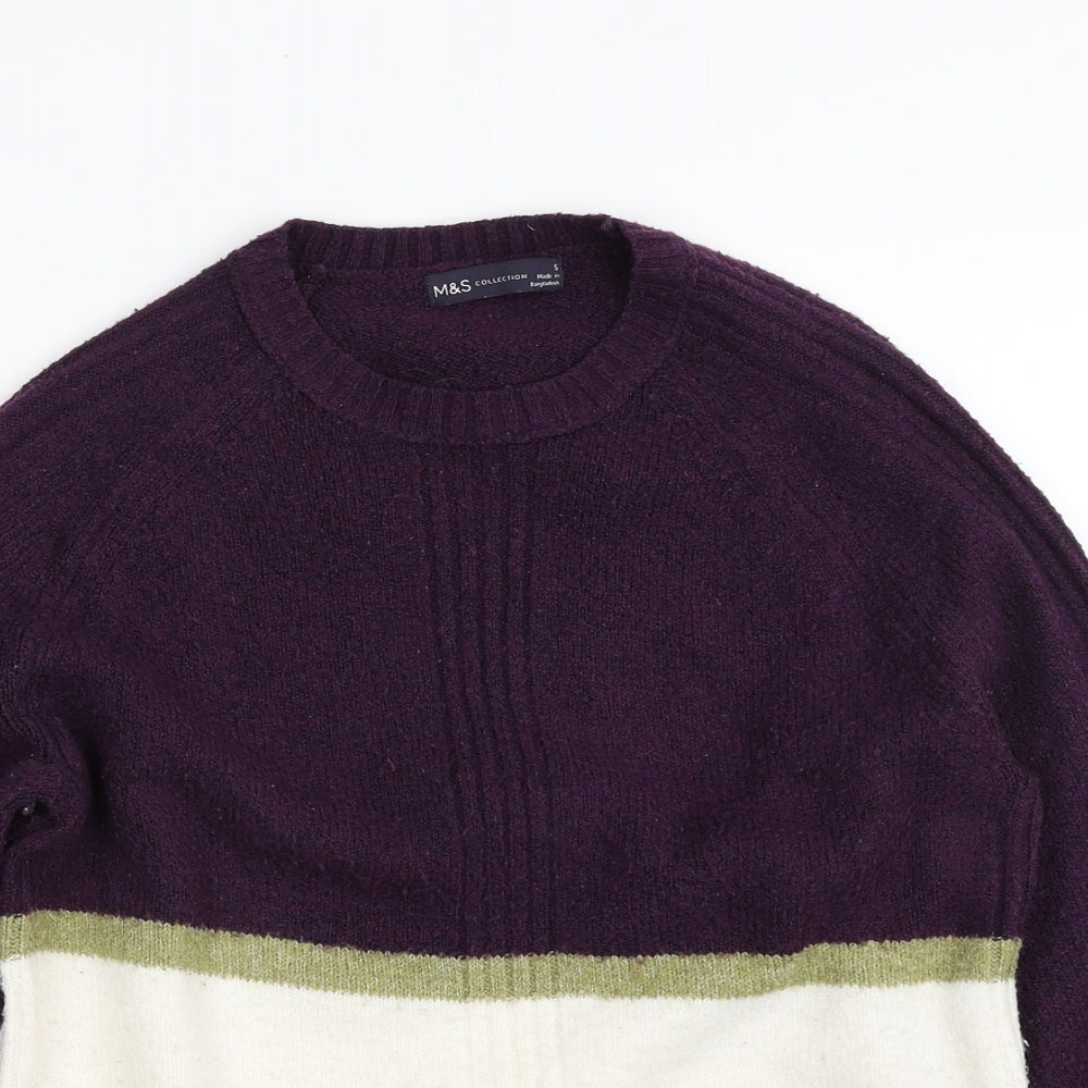 Womens UK Size S Marks and Spencer Purple Pullover Jumper