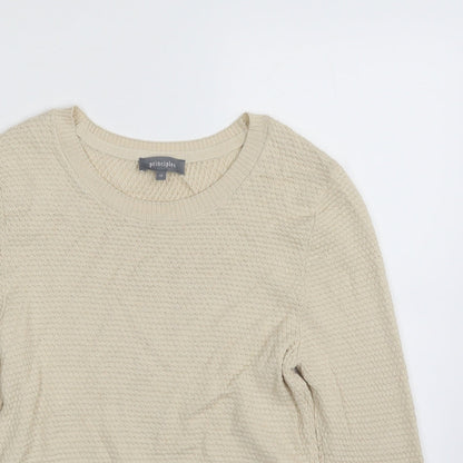 Womens UK Size 12 Principles Beige Pullover Jumper