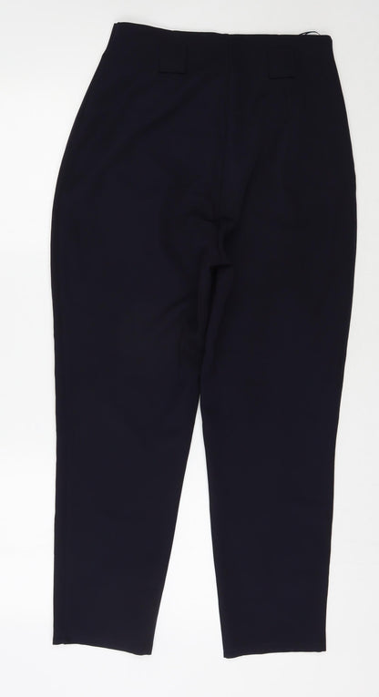Lipsy Womens Blue  Polyester Capri Trousers Size 12 L26 in Regular Zip