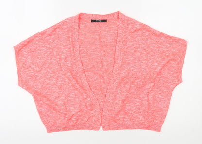 George Womens Orange V-Neck  Acrylic Shrug Jumper Size 10