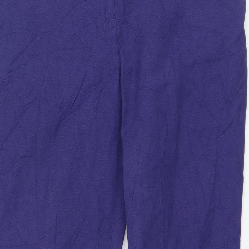 Womens UK Size 10 Oasis Regular Fit Carrot Purple Trousers