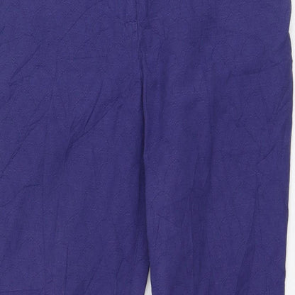 Womens UK Size 10 Oasis Regular Fit Carrot Purple Trousers