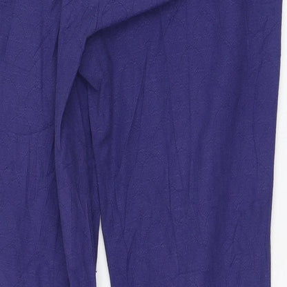 Womens UK Size 10 Oasis Regular Fit Carrot Purple Trousers