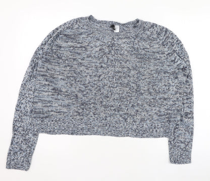 Womens UK Size M H&M Blue Pullover Jumper