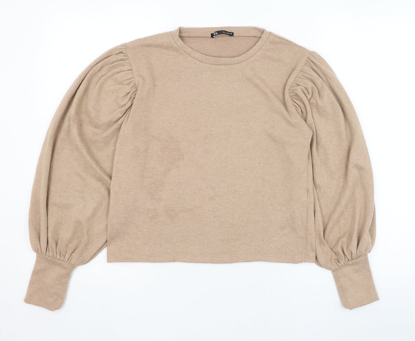 Womens UK Size S Zara Brown Pullover Jumper