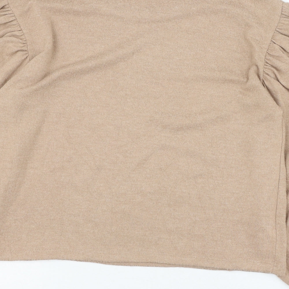Womens UK Size S Zara Brown Pullover Jumper
