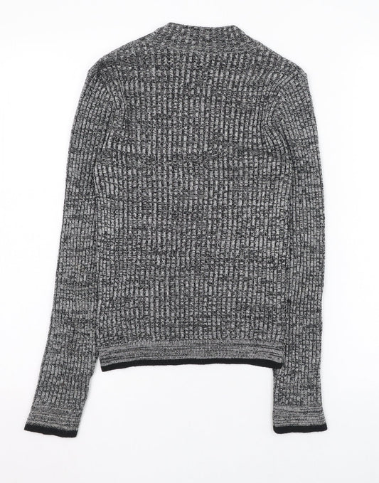 Womens UK Size 6 Topshop Grey Pullover Jumper