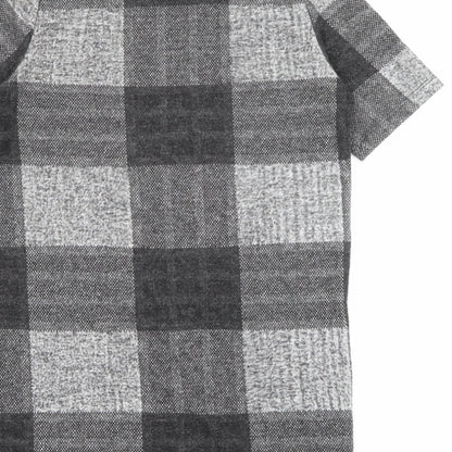 River Island Womens Grey Check Polyester Jumper Dress  Size 8  Crew Neck