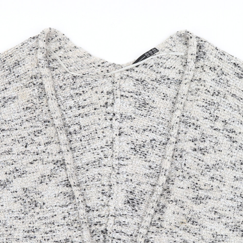 Primark Womens Ivory V-Neck  Polyester Cardigan Jumper Size 10