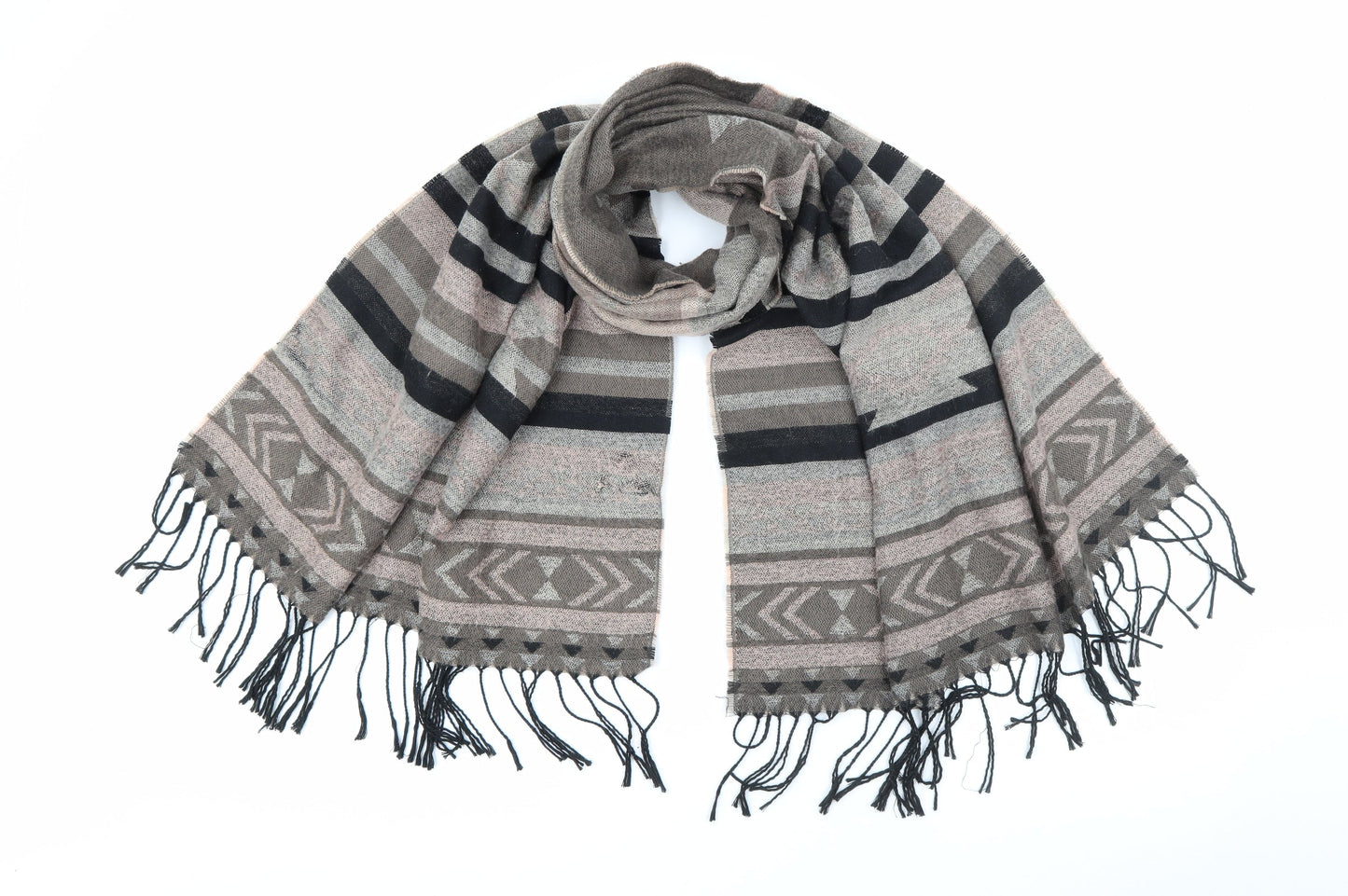 Accessorize Womens Brown Geometric Polyester  Scarf
