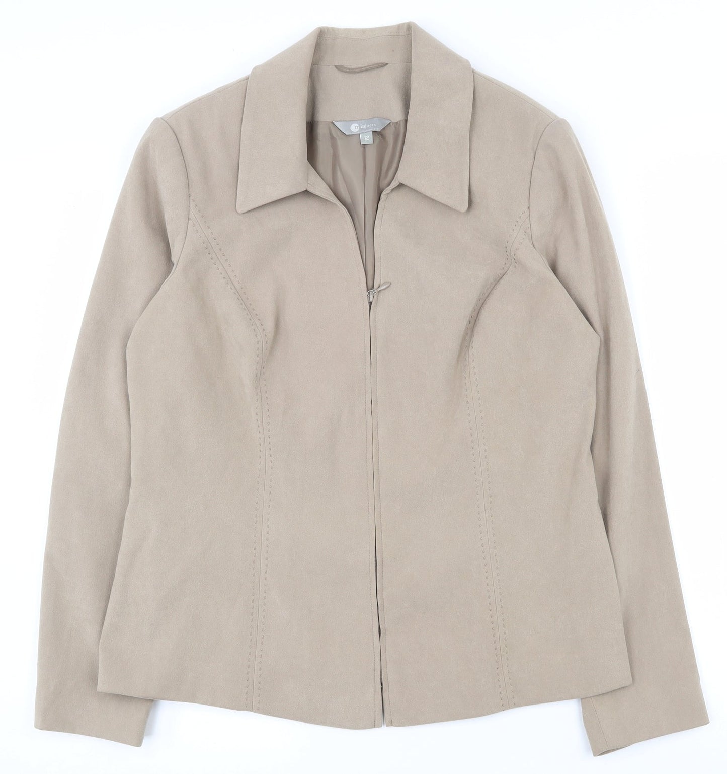 Womens UK Size 12 Mia Moda Beige Jacket