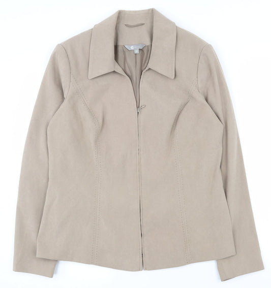 Womens UK Size 12 Mia Moda Beige Jacket