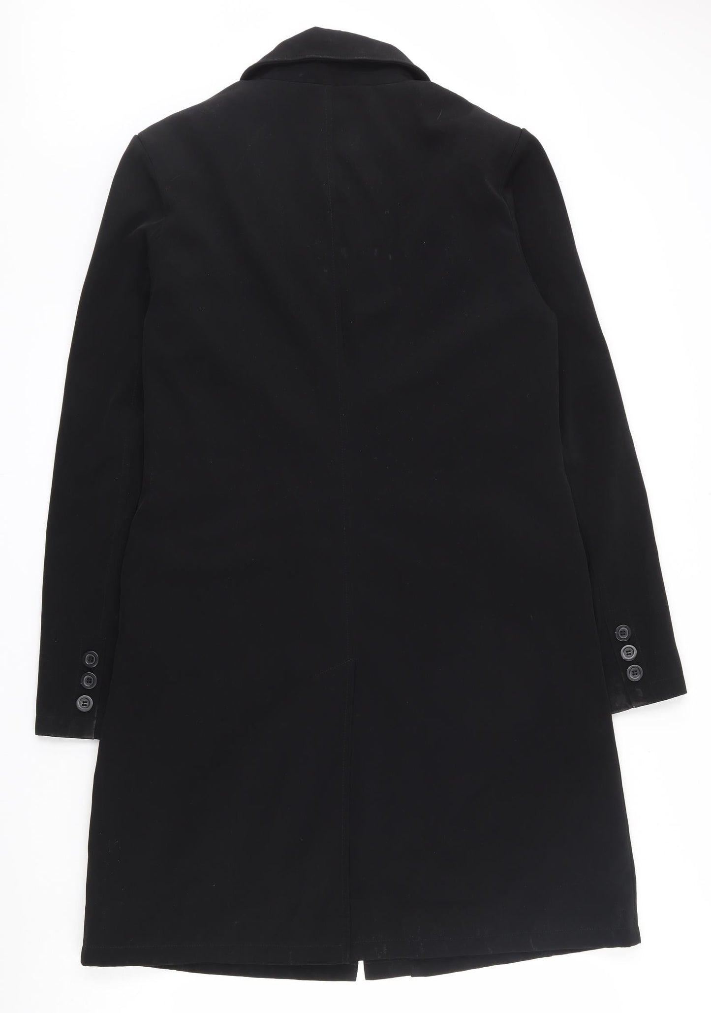 TU Womens Black   Overcoat Coat Size M  Zip