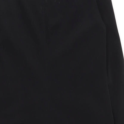 TU Womens Black   Overcoat Coat Size M  Zip