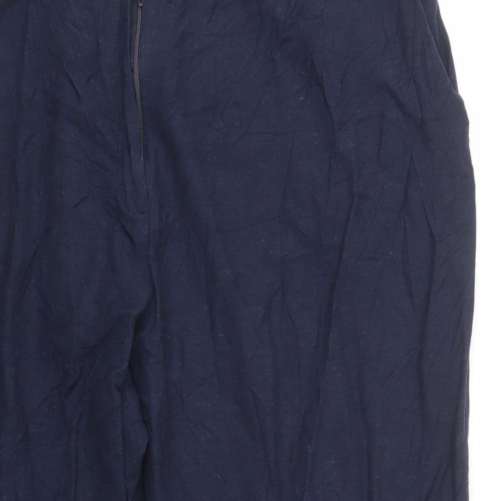 Joanna Hope Womens Blue  Viscose Trousers  Size 20 L28 in Regular Button