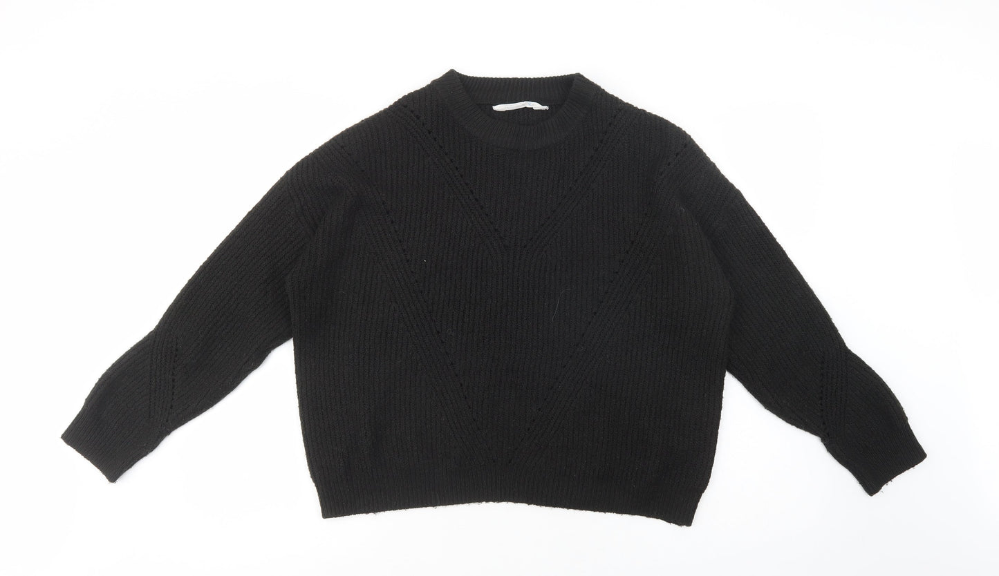 Primark Womens Beige Crew Neck  Acrylic Pullover Jumper Size M