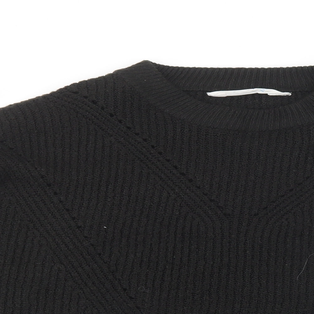 Primark Womens Beige Crew Neck  Acrylic Pullover Jumper Size M