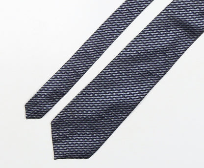 Marks and Spencer Mens Multicoloured Geometric Silk Pointed Tie One Size