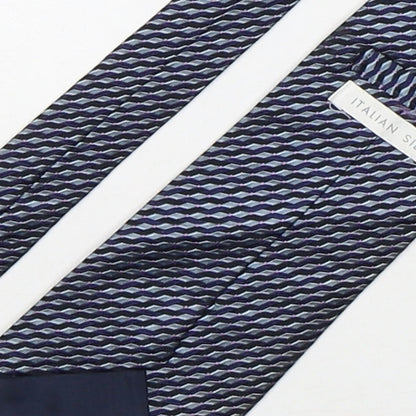 Marks and Spencer Mens Multicoloured Geometric Silk Pointed Tie One Size