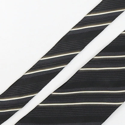 Zara Mens Multicoloured Striped Silk Pointed Tie One Size