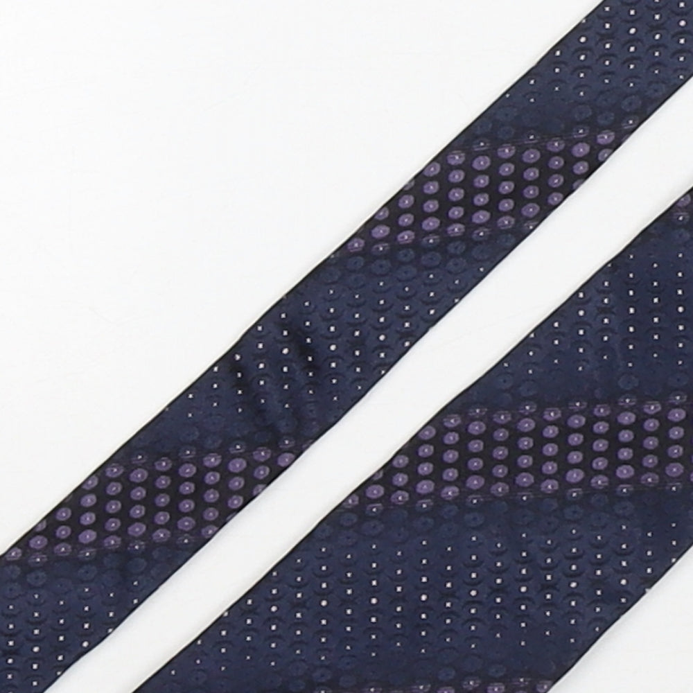 Autograph Mens Multicoloured Geometric Silk Pointed Tie One Size