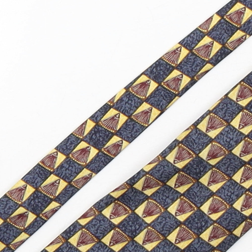 Marks and Spencer Mens Multicoloured Geometric Silk Pointed Tie One Size