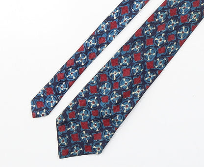 Marks and Spencer Mens Multicoloured Geometric Silk Pointed Tie One Size
