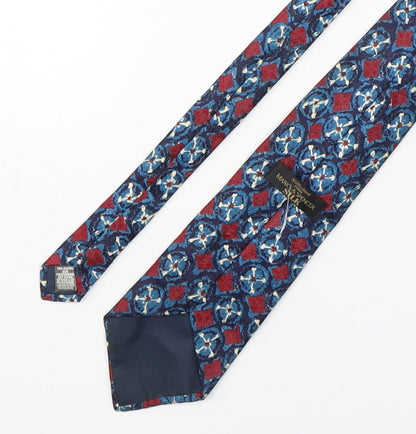 Marks and Spencer Mens Multicoloured Geometric Silk Pointed Tie One Size