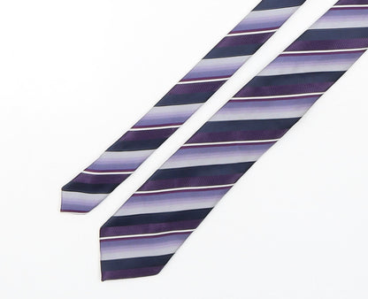 NEXT Mens Multicoloured Striped Polyester Pointed Tie One Size