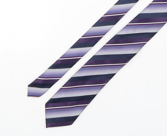 NEXT Mens Multicoloured Striped Polyester Pointed Tie One Size