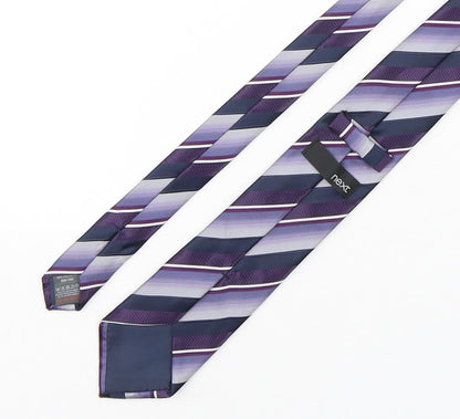 NEXT Mens Multicoloured Striped Polyester Pointed Tie One Size