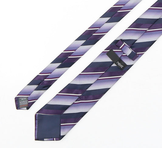 NEXT Mens Multicoloured Striped Polyester Pointed Tie One Size