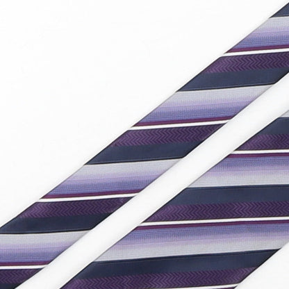 NEXT Mens Multicoloured Striped Polyester Pointed Tie One Size