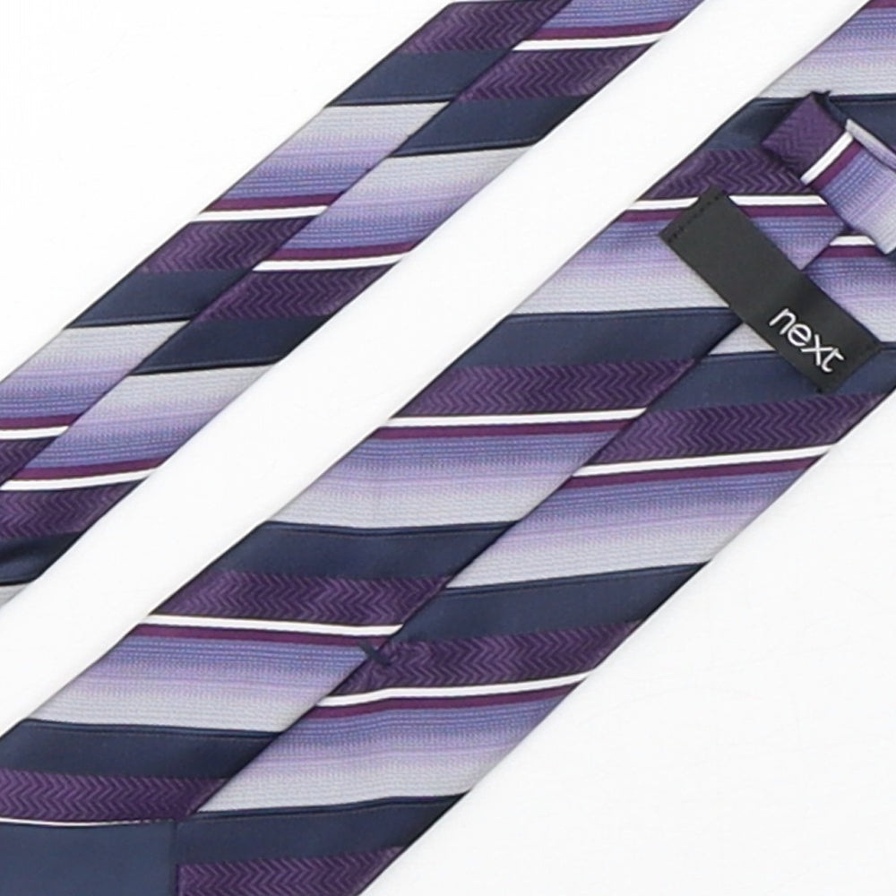 NEXT Mens Multicoloured Striped Polyester Pointed Tie One Size