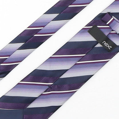 NEXT Mens Multicoloured Striped Polyester Pointed Tie One Size
