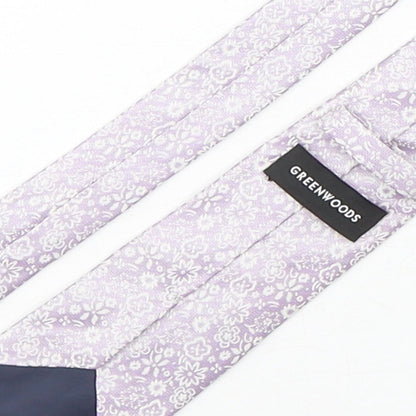 Greenwoods Mens Multicoloured Floral Silk Pointed Tie One Size